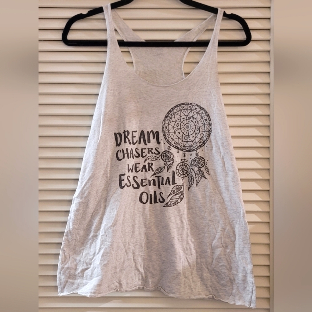 Next Level - Light & Dark Grey Graphic Sleeveless Racerback Top